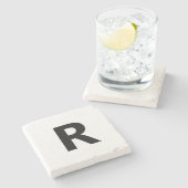 任意の文字を選択 | フォント: Open Sanコンデンスドはっきりした ストーンコースター (横)