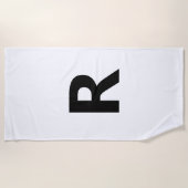 任意の文字を選択 | フォント: Open Sanコンデンスドはっきりした ビーチタオル (正面)