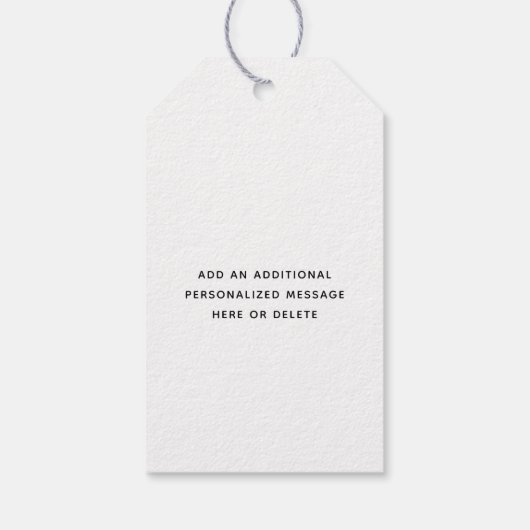 任意の文字シンプル2写真New Mr.そしてミセス ギフトタグ (裏面)