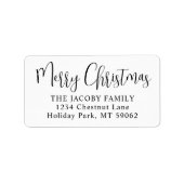 任意の文字トレンディースクリプトクリスマス差出人住所 ラベル (正面)
