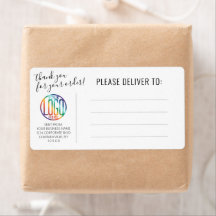 任意の文字ビジネスロゴ差出人住所出荷