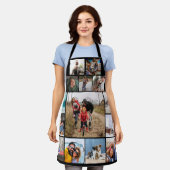 任意の文字ファミリーフォトコラージュ エプロン (着用した状態)
