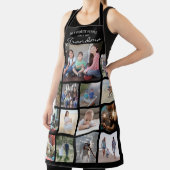 任意の文字ファミリーフォトコラージング祖母白黒 エプロン (インサイチュ)