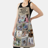 任意の文字フォトコラージュ最高のパパグリルマスターカーキ エプロン (インサイチュ)