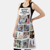 任意の文字フォトコラージュ最高のパパグリルマスターホワイト エプロン (インサイチュ)