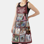 任意の文字フォトコラージュ最高のパパグリルマスターレッド エプロン (インサイチュ)