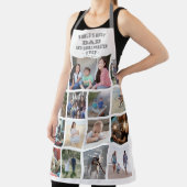任意の文字フォトコラージュ最高のパパグレーホワイトグリル エプロン (インサイチュ)