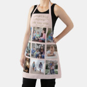 任意の文字フォトコラージョ最高のンお母さん赤面ピンク&金ゴールド エプロン (インサイチュ)