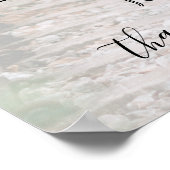 任意の文字ブライダルシャワーようこそフォトオーバーレイ ポスター (角)