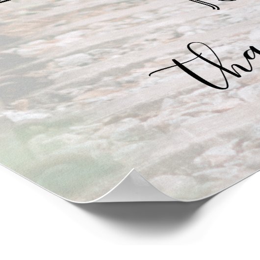 任意の文字ブライダルシャワーようこそフォトオーバーレイ ポスター (角)