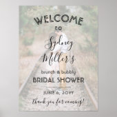 任意の文字ブライダルシャワーようこそフォトオーバーレイ ポスター (正面)