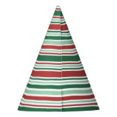 任意の文字ホリデーベーキングチームレッド&グリーンクリスマス パーティーハット (裏面)