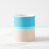 任意の文字モノグラムビーチお願いモダンCute コーヒーマグカップ (中央)