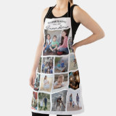 任意の文字家族の写真コラージュのグリッドおばあちゃん白 エプロン (インサイチュ)