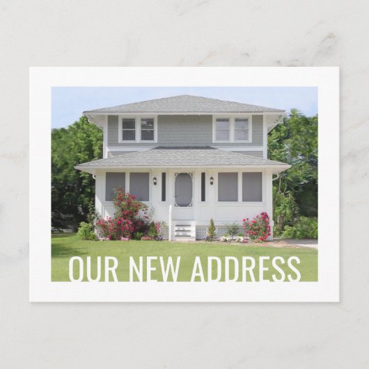 任意の文字新しいホームアドレス変更2写真の移動 案内ポストカード (正面)