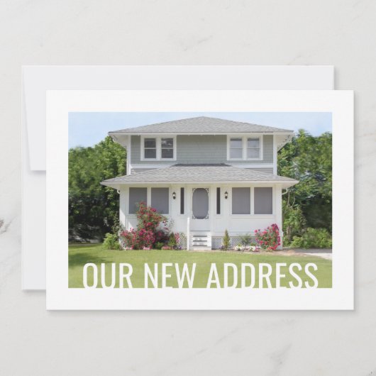 任意の文字新しいホームアドレス変更2写真の移動 案内状 (正面)