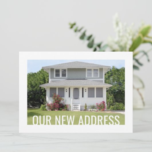 任意の文字新しいホームアドレス変更2写真の移動 案内状 (スタンド正面)