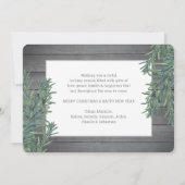 任意の文字10フォトコラージュ&キャプションウッドとパイン シーズンカード (裏面)