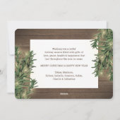 任意の文字10写真とキャプション木材と文字列ライト シーズンカード (裏面)