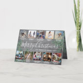 任意の文字11 Photo Collage & Captions Wood and Pine シーズンカード (正面)