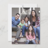 任意の文字2フォトシンプルミニマル緑のブラシスクリプト シーズンカード (裏面)