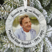 任意の文字2フォトメモリアルエレガントマフェイクーブル メタルオーナメント