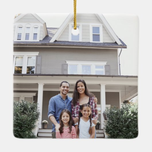 任意の文字2写真生き延びWe検疫木材フェイク セラミックオーナメント (裏面)