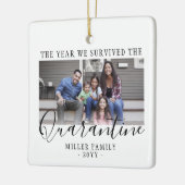 任意の文字2写真We 生き延び Quarantine白 セラミックオーナメント (左)