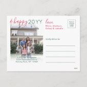 任意の文字2 Photo Merry Christmas & Happy Newyear シーズンポストカード (裏面)