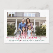 任意の文字2 Photo Merry Christmas & Happy Newyear シーズンポストカード (正面)