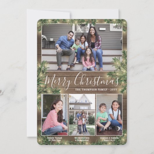 任意の文字4の写真とキャプション・ウッド、松&ライト シーズンカード (正面)