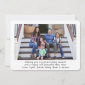 任意の文字4シンプルフォトタイポグラフィ シーズンカード (裏面)