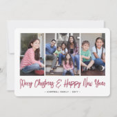 任意の文字4シンプルフォトタイポグラフィ シーズンカード (正面)