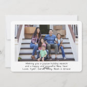 任意の文字4シンプルフォトタイポグラフィ シーズンカード (裏面)