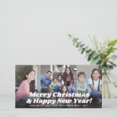 任意の文字4フォトコラージュレトロホワイトタイポグラフィ シーズンカード (スタンド正面)