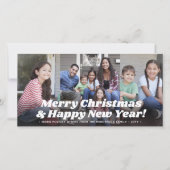 任意の文字4フォトコラージュレトロホワイトタイポグラフィ シーズンカード (正面)