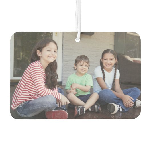 任意の文字4 Photo Scriptファミリー白黒 カーエアーフレッシュナー (裏面)