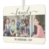 任意の文字4 Photo Scriptファミリー白黒 カーエアーフレッシュナー (左)