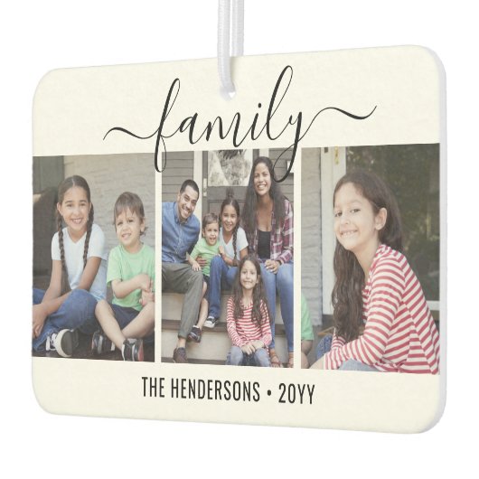 任意の文字4 Photo Scriptファミリー白黒 カーエアーフレッシュナー (左)