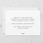 任意の文字6写真We Wish You Merry Christmas Green シーズンカード (裏面)