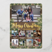 任意の文字9の写真とキャプション・ウッド、松&ライト 箔シーズンカード (正面)