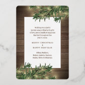 任意の文字9の写真とキャプション・ウッド、松&ライト 箔シーズンカード (裏面)