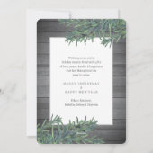 任意の文字9 Photo Collage & Captions Wood and Pine シーズンカード (裏面)