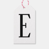 任意の文字 | 白黒またはDIYカラー ギフトタグ (正面)