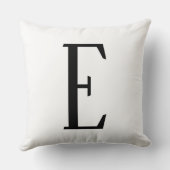 任意の文字 | 白黒またはDIYカラー クッション (裏面)