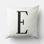 任意の文字 | 白黒またはDIYカラー クッション (正面)