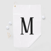 任意の文字 | 白黒またはDIYカラー ゴルフタオル (インサイチュ)