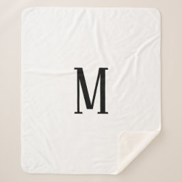 任意の文字 | 白黒またはDIYカラー シェルパブランケット