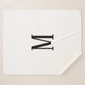 任意の文字 | 白黒またはDIYカラー シェルパブランケット (正面(横))