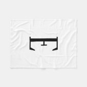 任意の文字 | 白黒またはDIYカラー フリースブランケット (正面(横))